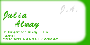 julia almay business card