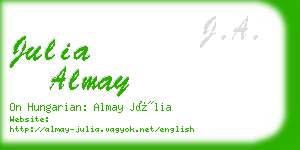 julia almay business card